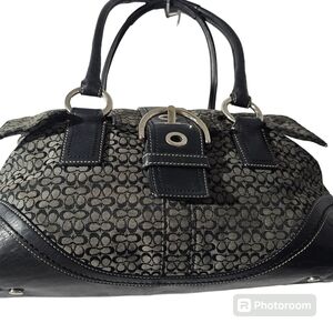 USED- REHAB- COACH SHOULDER  GREY & BLACK BAG